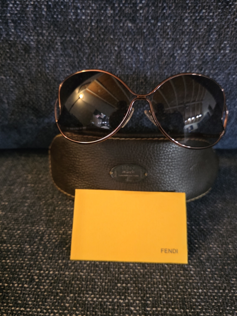 Fendi Women's Brown Gradient Oversized Sunglasses
